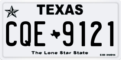 TX license plate CQE9121