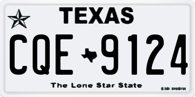 TX license plate CQE9124