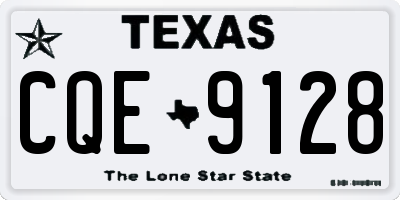 TX license plate CQE9128