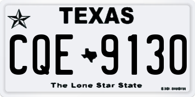 TX license plate CQE9130