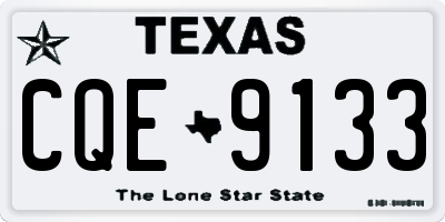 TX license plate CQE9133