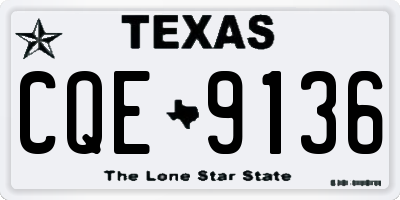 TX license plate CQE9136