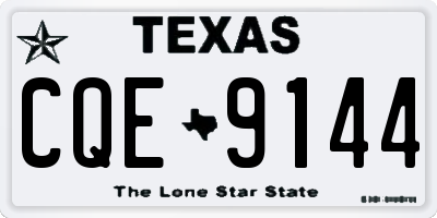 TX license plate CQE9144