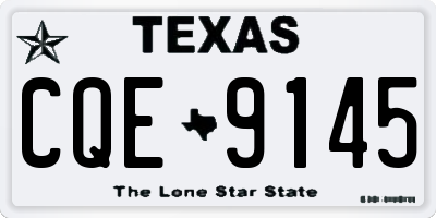 TX license plate CQE9145