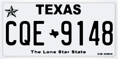 TX license plate CQE9148