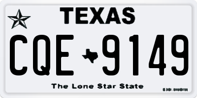 TX license plate CQE9149