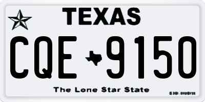 TX license plate CQE9150