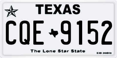 TX license plate CQE9152