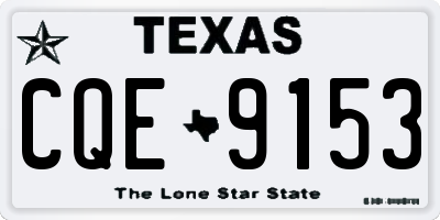 TX license plate CQE9153