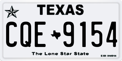 TX license plate CQE9154