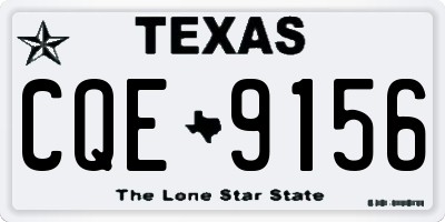 TX license plate CQE9156