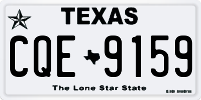 TX license plate CQE9159