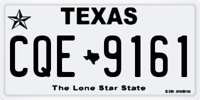 TX license plate CQE9161