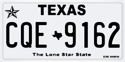 TX license plate CQE9162