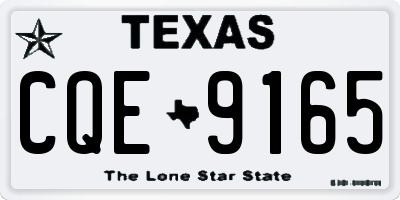 TX license plate CQE9165