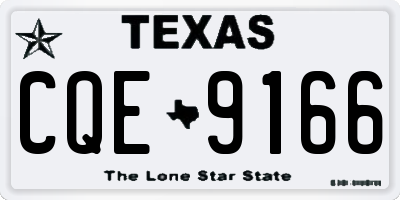 TX license plate CQE9166