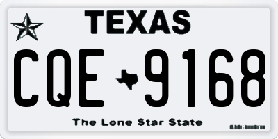 TX license plate CQE9168