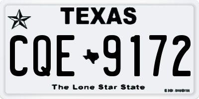 TX license plate CQE9172