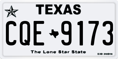 TX license plate CQE9173