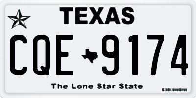TX license plate CQE9174