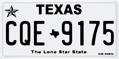 TX license plate CQE9175