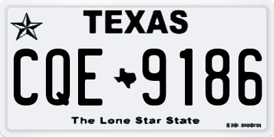 TX license plate CQE9186