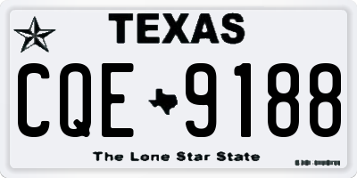 TX license plate CQE9188