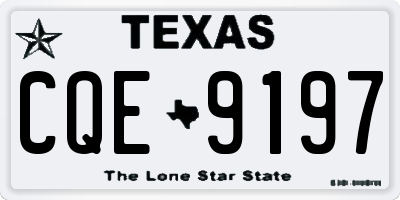 TX license plate CQE9197