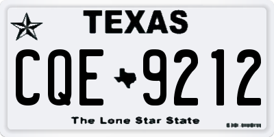 TX license plate CQE9212