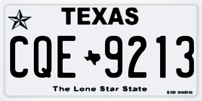 TX license plate CQE9213