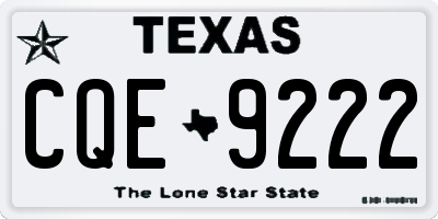 TX license plate CQE9222