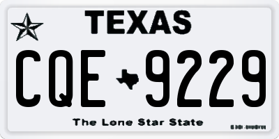 TX license plate CQE9229