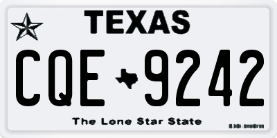 TX license plate CQE9242