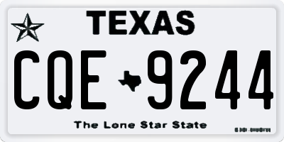 TX license plate CQE9244
