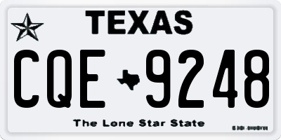TX license plate CQE9248