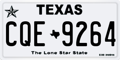 TX license plate CQE9264