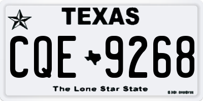 TX license plate CQE9268