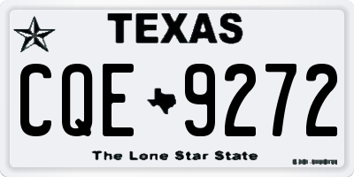 TX license plate CQE9272