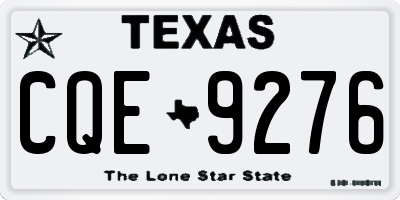 TX license plate CQE9276