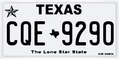 TX license plate CQE9290