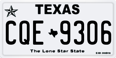 TX license plate CQE9306