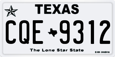 TX license plate CQE9312