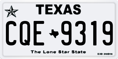 TX license plate CQE9319