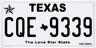 TX license plate CQE9339