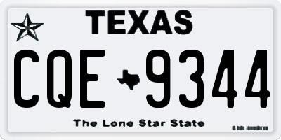 TX license plate CQE9344
