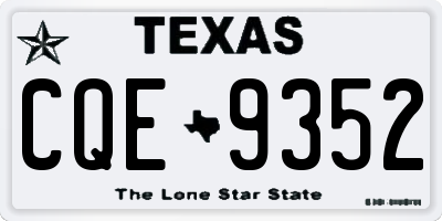 TX license plate CQE9352