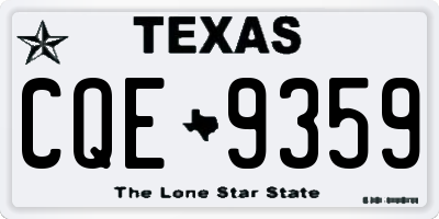 TX license plate CQE9359
