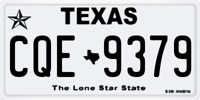 TX license plate CQE9379