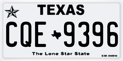 TX license plate CQE9396