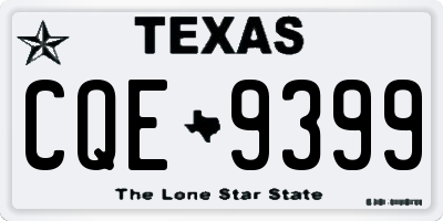 TX license plate CQE9399